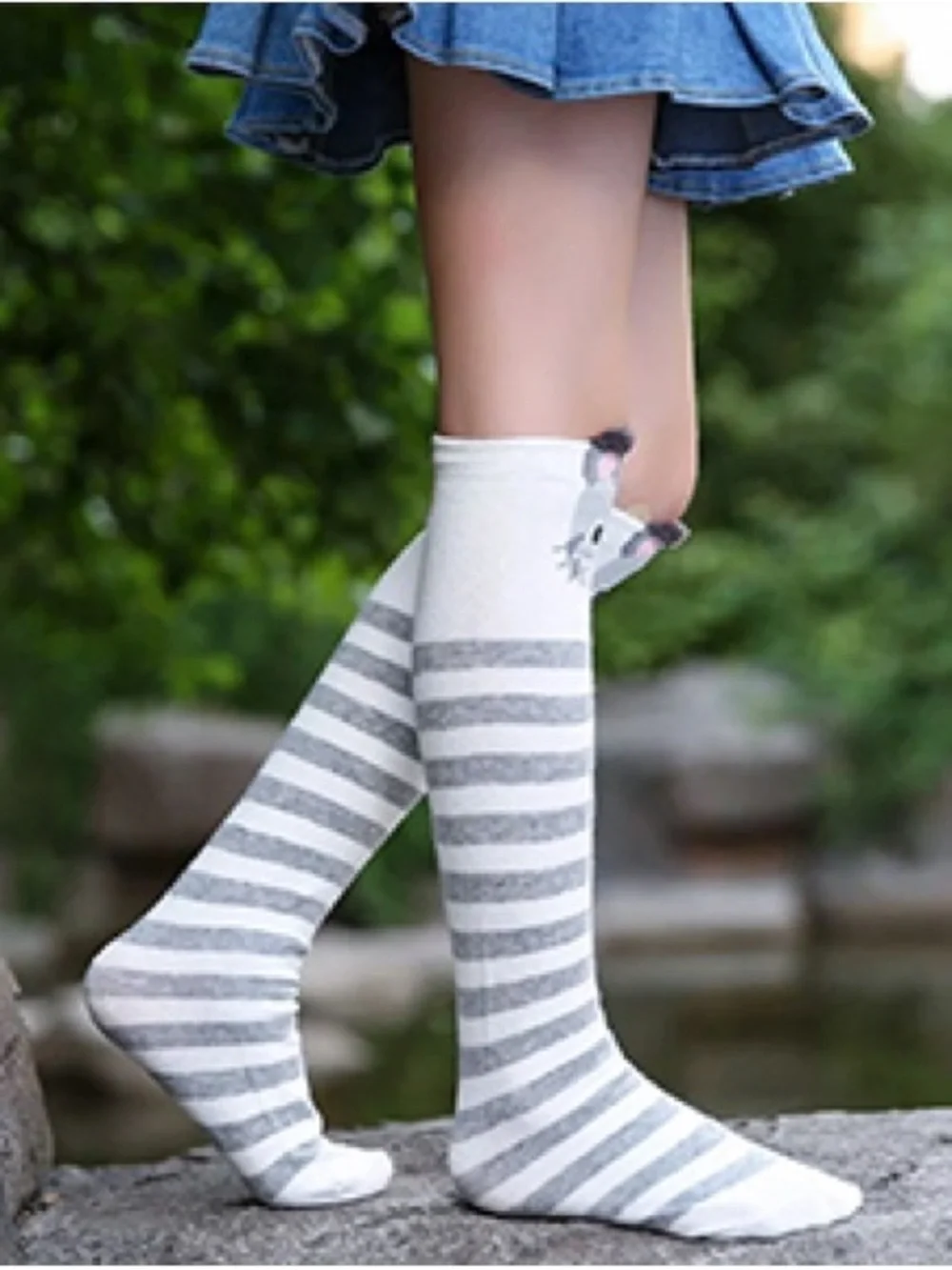 Animal Face Knee High Socks